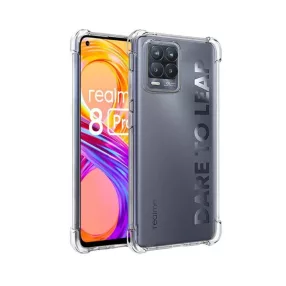  Realme 8 / 8 Pro szilikon tok, hátlaptok, telefon tok, erősített sarkokkal, átlátszó, Anti Shock, 1.5mm