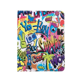   Univerzális 9-11 colos tablet könyvtok, mappa tok, Graffiti boy mintás