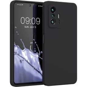   Xiaomi 11T 5G / 11T Pro 5G szilikon tok, hátlaptok, telefon tok, matt, fekete