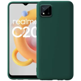   Realme C11 2021 / C20 szilikon tok, hátlaptok, telefon tok, matt, zöld