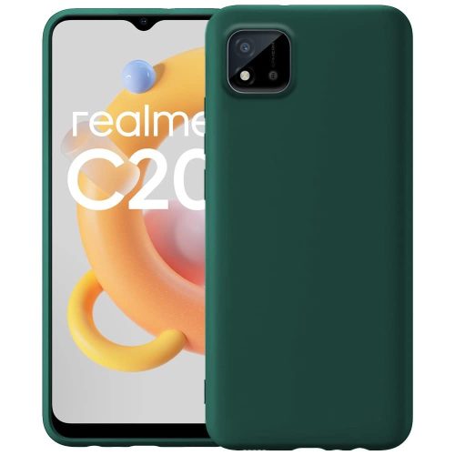 Realme C11 2021 / C20 szilikon tok, hátlaptok, telefon tok, matt, zöld