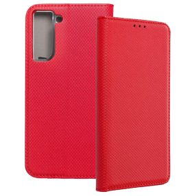   Samsung Galaxy S22 könyvtok, fliptok, telefon tok, mágneszáras, bankkártyatartós, piros