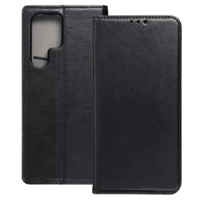   Samsung Galaxy S22 Ultra 5G könyvtok, fliptok, telefon tok, mágneszáras, bankkártyatartós, fekete, Smart Magnetic