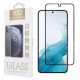 Samsung Galaxy S22 5G / S23 5G üvegfólia, tempered glass, előlapi, 10D, edzett, hajlított, fekete kerettel