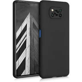   Xiaomi Poco X3 / X3 NFC / X3 Pro szilikon tok, hátlaptok, telefon tok, matt, fekete