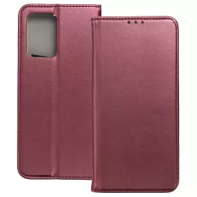   Samsung Galaxy A53 5G könyvtok, fliptok, telefon tok, mágneszáras, bankkártyatartós, bordó, Smart Magnetic
