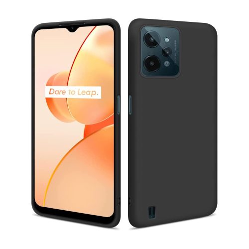 Realme C31 szilikon tok, hátlaptok, telefon tok, matt, fekete