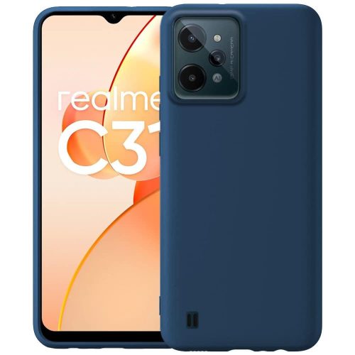 Realme C31 szilikon tok, hátlaptok, telefon tok, matt, kék