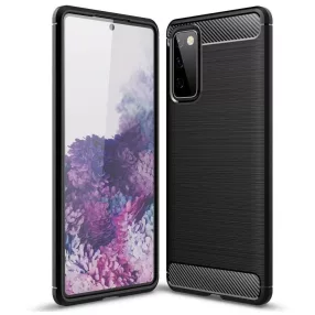   Samsung Galaxy S21 FE 5G szilikon tok, hátlaptok, telefon tok, karbon mintás, fekete, Simple Carbon