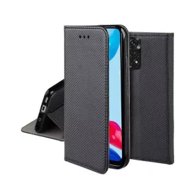   Xiaomi Redmi Note 11 / Note 11s könyvtok, fliptok, telefon tok, mágneszáras, bankkártyatartós, fekete