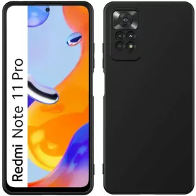   Xiaomi Redmi Note 11 Pro 4G / 5G (Globál) / Note 12 Pro 4G szilikon tok, hátlaptok, telefon tok, velúr belsővel, matt, fekete, Silicon