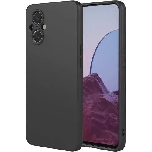 Oppo Reno7 Z 5G / Reno7 Lite 5G / Reno8 Lite 5G szilikon tok, hátlaptok, telefon tok, matt, fekete