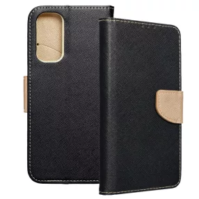   Xiaomi Redmi Note 11 / Note 11s könyvtok, fliptok, telefon tok, bankkártyatartós, mágneszáras, fekete-arany, Fancy