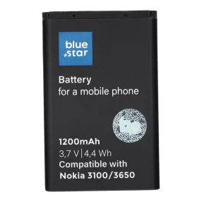   Bluestar BL-5C kompatibilis akkumulátor 1200mAh Nokia 3100 / 3120 / 3200 / 3650 / 3660 mobiltelefon akku