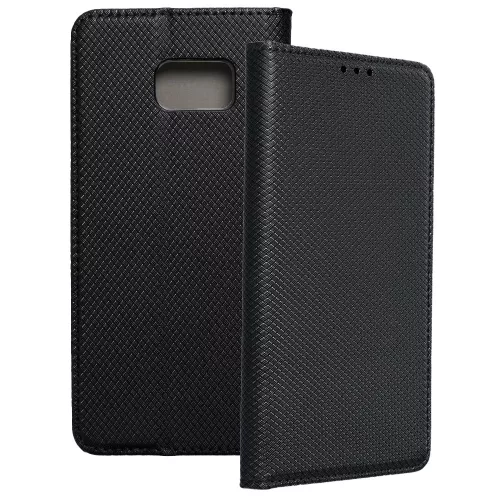 Samsung Galaxy S7 Edge könyvtok, fliptok, telefon tok, bankkártyatartós, mágneszáras, fekete, Smart Case book