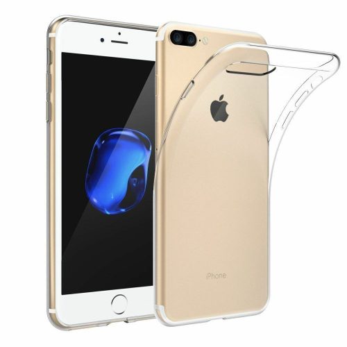 iPhone 7 Plus / 8 Plus szilikon tok, hátlaptok, telefon tok, vékony, átlátszó, 0.5mm