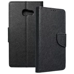   Samsung Galaxy A5 2017 könyvtok, fliptok, telefon tok, bankkártyatartós, mágneszáras, fekete, Fancy