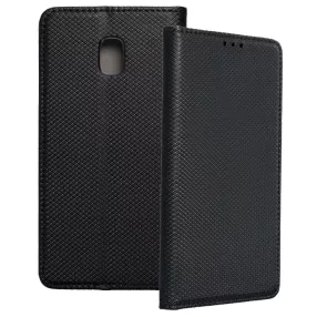   Samsung Galaxy J3 2017 könyvtok, fliptok, telefon tok, bankkártyatartós, mágneszáras, fekete, Smart Case book