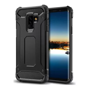   Samsung Galaxy S9 Plus hátlap tok, telefon tok, ütésálló, fekete, Armor