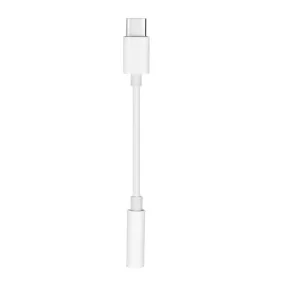   Adapter, átalakító, OTG, audio, jack, 3,5mm -> Type-C, fehér