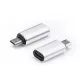 USB-C – Micro USB adapter töltéshez és adatátvitelhez, ezüst
