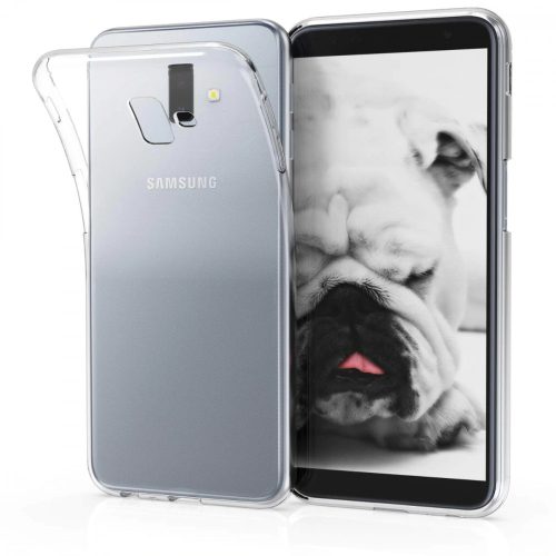 Samsung Galaxy J6 Plus szilikon tok, hátlaptok, telefon tok, vékony, átlátszó, 0.5mm