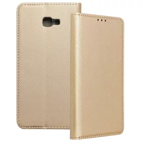   Samsung Galaxy J4 Plus könyvtok, fliptok, telefon tok, bankkártyatartós, mágneszáras, arany, Smart Case book