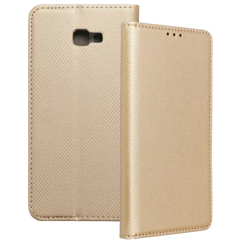 Samsung Galaxy J4 Plus könyvtok, fliptok, telefon tok, bankkártyatartós, mágneszáras, arany, Smart Case book