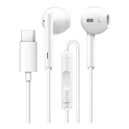 Huawei CM33 USB-C vezetékes fülhallgató – Type-C headset mikrofonnal, fehér