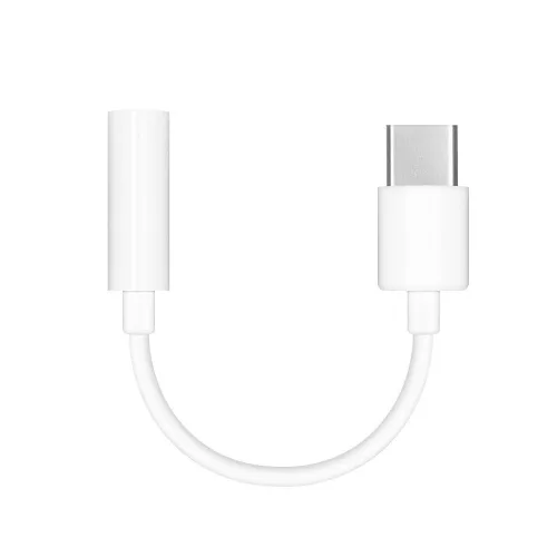 Huawei CM20 USB-C - 3.5 mm jack audió adapter, fülhallgató átalakító, fehér
