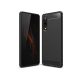 Huawei P30 szilikon tok, hátlaptok, telefon tok, karbon mintás, fekete, Carbon Case