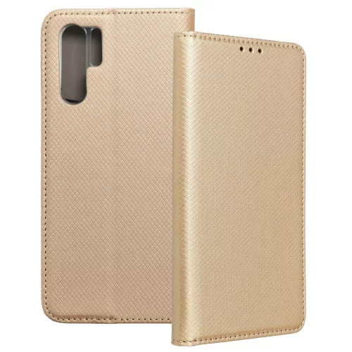 Huawei P30 Pro könyvtok, fliptok, notesz tok, mágneszáras, bankkártyatartós, arany