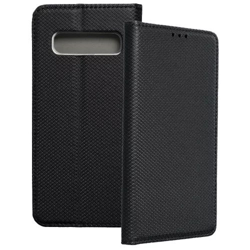 Samsung Galaxy S10 Plus könyvtok, fliptok, telefon tok, bankkártyatartós, mágneszáras, fekete, Smart Case book