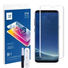   Samsung Galaxy S8 üvegfólia, tempered glass, előlapi, UV, edzett, hajlított, Bluestar