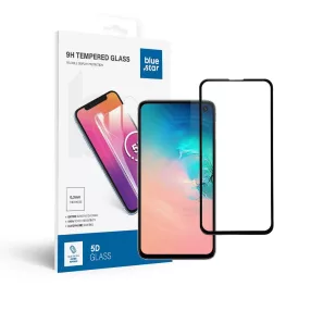   Samsung Galaxy S10e üvegfólia, tempered glass, előlapi, 5D, edzett, fekete kerettel, Bluestar