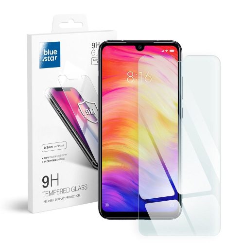 Xiaomi Redmi Note 7 üvegfólia, tempered glass, előlapi, edzett, Bluestar