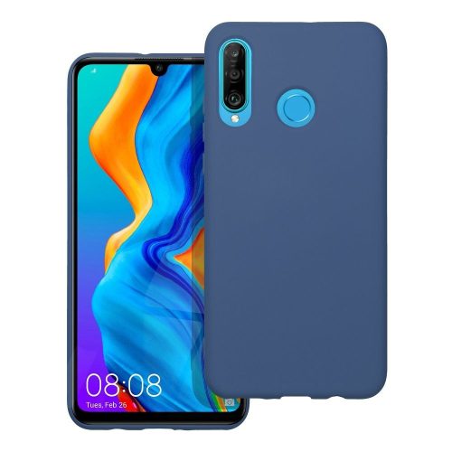 Huawei P30 Lite szilikon tok, hátlaptok, telefon tok, matt, sötétkék, Soft