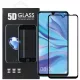 Huawei P30 üvegfólia, tempered glass, előlapi, 5D, edzett, hajlított, fekete kerettel
