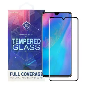   Huawei P30 Pro üvegfólia, tempered glass, előlapi, 5D, edzett, hajlított, fekete kerettel