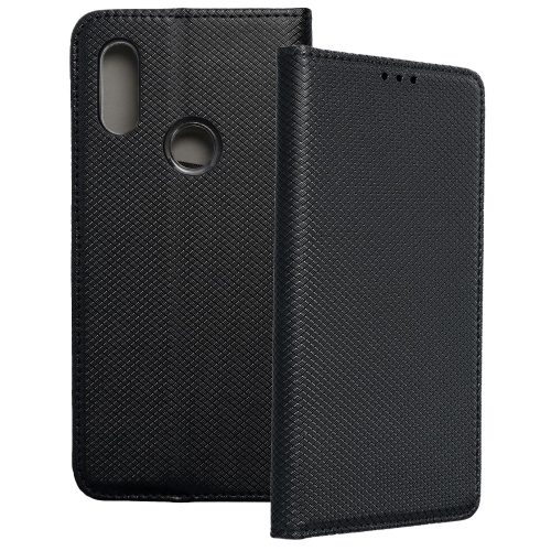 Xiaomi Redmi 7 könyvtok, fliptok, telefon tok, bankkártyatartós, mágneszáras, fekete, Smart Case book