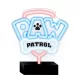 Neon LED lámpa, asztali, állólámpa, Mancs őrjárat, Paw Patrol Paw OW-120146