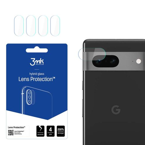 Google Pixel 7 5G üvegfólia, tempered glass, hibrid, edzett, lencsevédő, kamera védő, 4db/csomag
