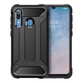   Samsung Galaxy A40 hátlap tok, telefon tok, ütésálló, fekete, Armor