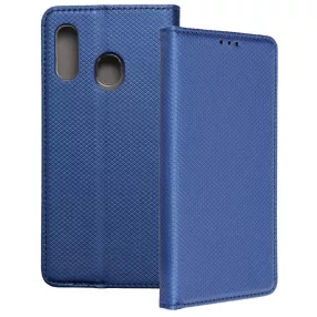   Samsung Galaxy A40 könyvtok, fliptok, telefon tok, bankkártyatartós, mágneszáras, sötétkék, Smart Case book