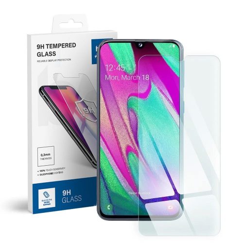 Samsung Galaxy A40 üvegfólia, tempered glass, előlapi, edzett, Bluestar