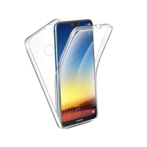 Huawei P Smart 2019 / Honor 10 Lite telefon tok, szilikon előlap+műanyag hátlap, elő+hátlapi, 360 fokos védelem, átlátszó