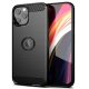 iPhone 11 Pro szilikon tok, hátlaptok, telefon tok, karbon mintás, fekete, Carbon case