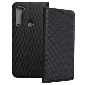   Xiaomi Redmi Note 8 könyvtok, fliptok, telefon tok, mágneszáras, fekete, Smart Case book
