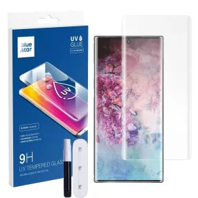   Samsung Galaxy Note 10 Plus / Note 10 Plus 5G (Note10+) üvegfólia, tempered glass, előlapi, UV, edzett, hajlított, Bluestar