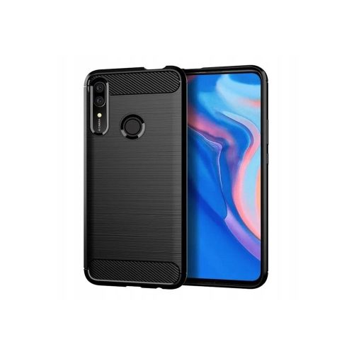 Huawei P Smart Z / Y9 Prime 2019 / Honor 9X szilikon tok, hátlaptok, telefon tok, karbon mintás, fekete, Carbon case